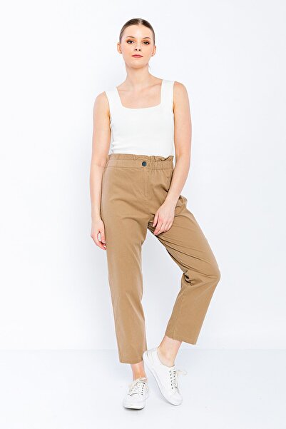 Yüksek Bel Casual Pantolon