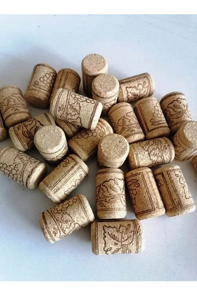 Dünya Magnet Bottle Cork 25 Pieces Natural Cork Stopper Wine Bottle Stopper