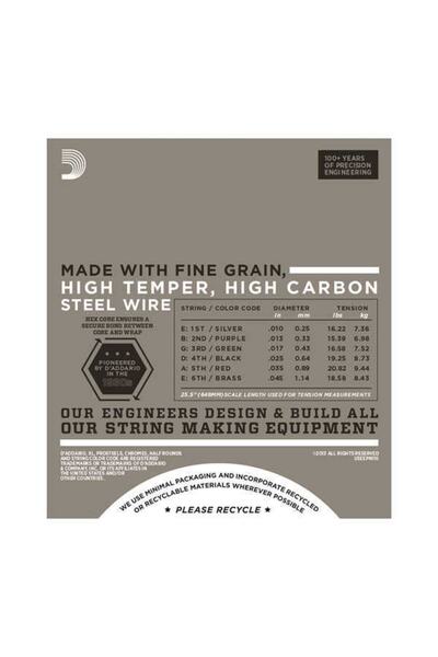 Daddario Epn110 Electric Guitar String Set, Xl, Pure Nickel, 10-45, Regular Light