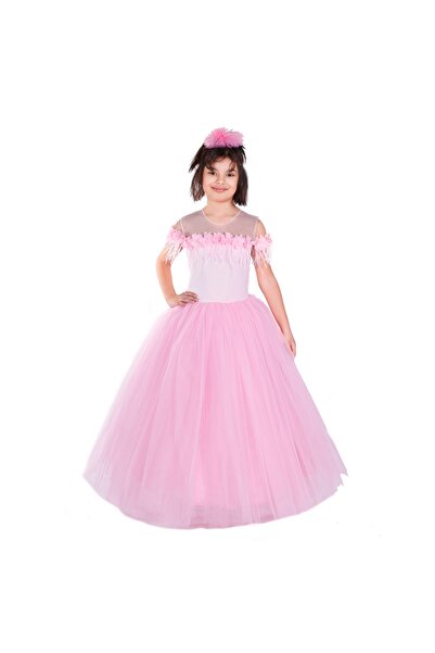 sevalkostüm tasarım Pembe Çiçek Desenli Elbise