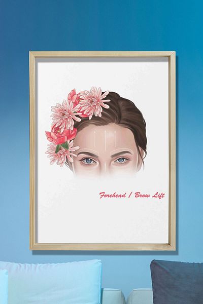Dekor Loft Semne de ridicare a frunților din plastic și chirurg estetică Doctor Room Wall Painting