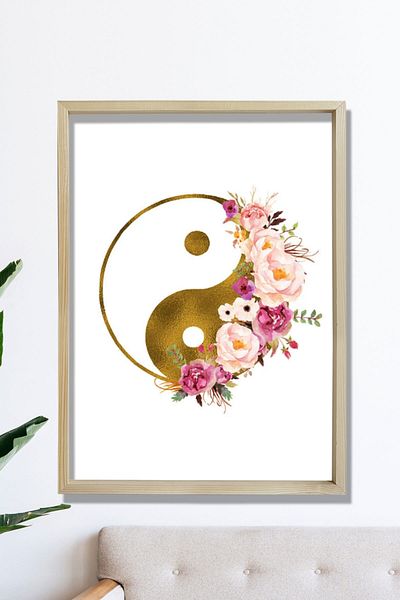 Dekor Loft Εκτύπωση Yin Yang, Τέχνη Διαλογισμού, Διακόσμηση Yin Yang