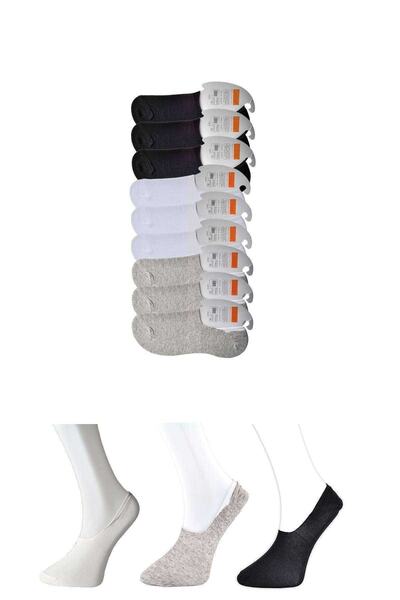 Generic Brand Black, Gray and White Men's Ballerina Socks 9 Pairs (with Earph...