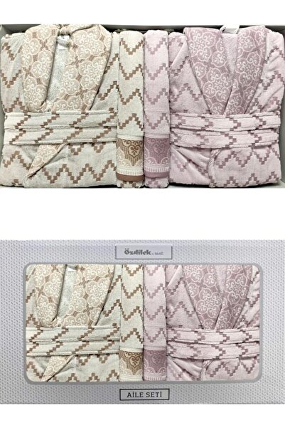 Özdilek Bornoz Takımı Juliette Happy Set Aile Seti 4 Parça