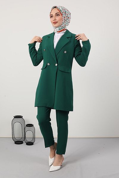 Giza Giyim Blazer Jacket Set Green