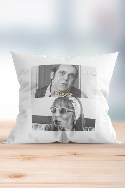 WixelArt I Love You Thanks Baskılı Yastık