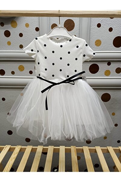 Lina Mor Baby Рокля с точки и шлейф с детайли на колана