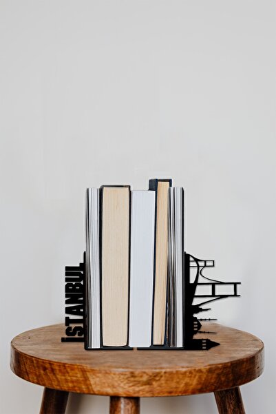 Hobi Demir Sanat Metal Kitap Tutucu Istanbul Figürlü Kitap Desteği, Dekoratif...