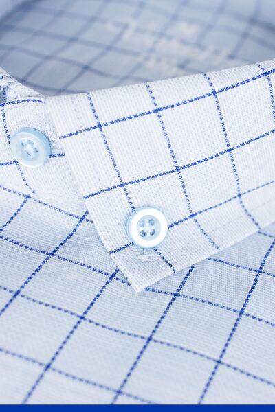 Varetta Чоловіча сорочка класичного крою з довгими рукавами, блакитного кольору