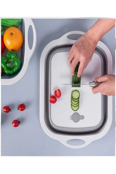 AHİR TİCARET 6-Piece Folding Laundry Basket and Basin Set