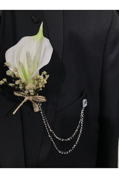 araslar Gala Yaka Çiçeği Ve Zincir – Yaka Iğnesi