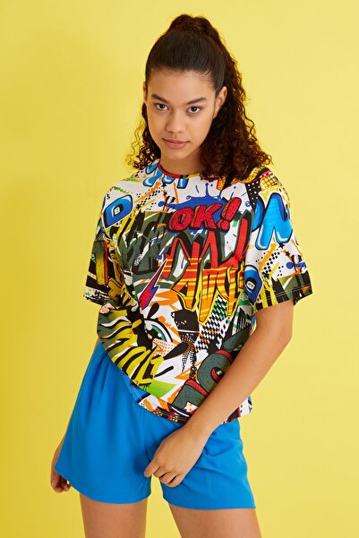 Bukamiss Tricou cu model mixt pentru damă