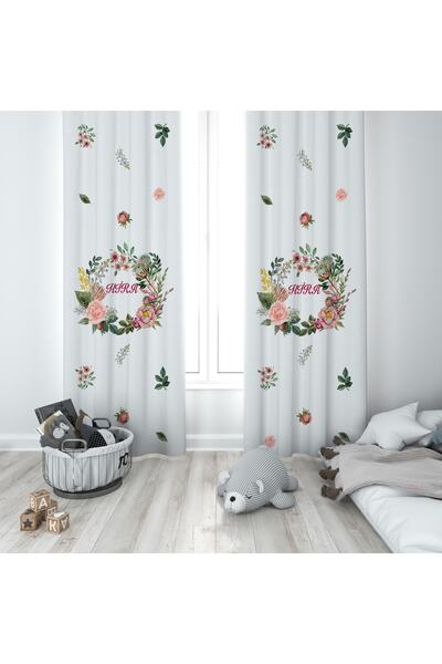 MODA Зовсім інша дитяча кімната з кольоровими квітковими візерунками на штора...