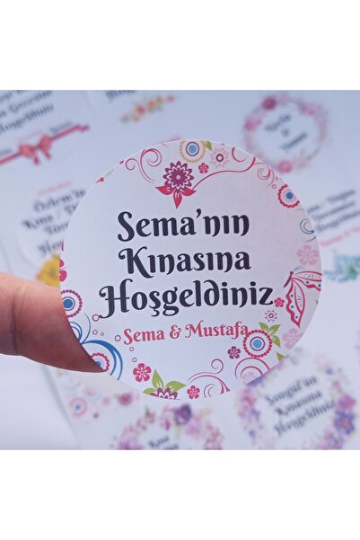 HAN Etiket İsimli Yuvarlak Etiket 6 Cm Çapında 100'lük Paket Model 04