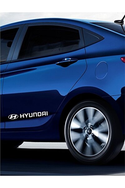 Oto Sticker Hyundai Yan Kapı Çıta Altı Düz Yazısı Logo