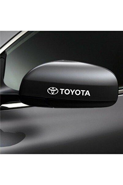 Oto Sticker Toyota Ayna Araba Stickeri Logo 2 Adet Set Araba Etiketi