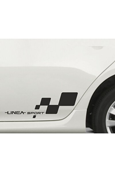 Oto Sticker Bayraklı Fiat Linea Yan Kapı Araba Stickeri Seti.