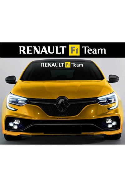 Oto Sticker ملصق رينو F1 Team Alınlık متوسط ​​الحجم للزجاج الأمامي 60 سم
