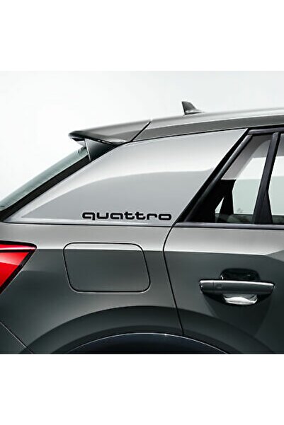 Oto Sticker Audi Quattro Yan Arka Çamurluk Yazısı 2 Adet Set
