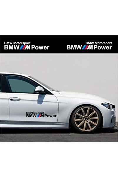 Oto Sticker Bmw M Power Motorsport 2 Adet Sticker Seti 58x9cm