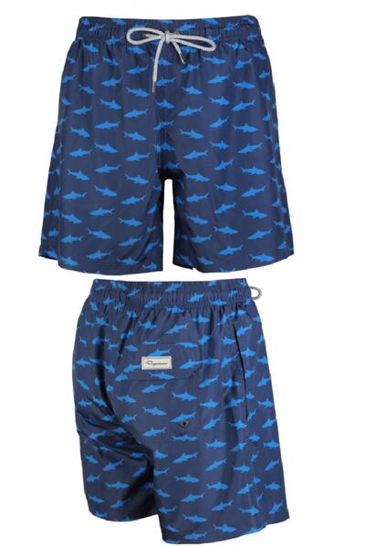 Dopomare Σορτς μπαμπάς και γιος με σχέδιο ψαριού