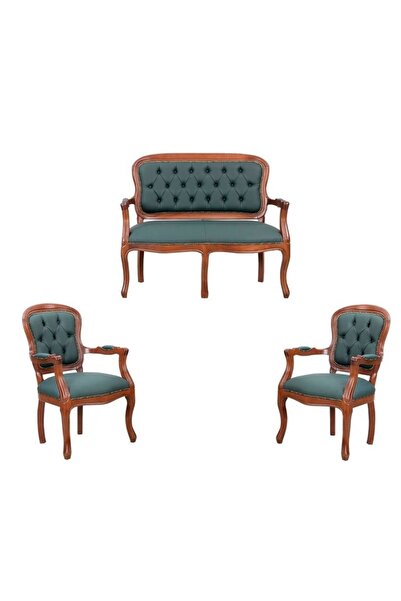 Genel Markalar Canter Klasik Çay Takımı Açık Ceviz Lükens Oturma Grubu