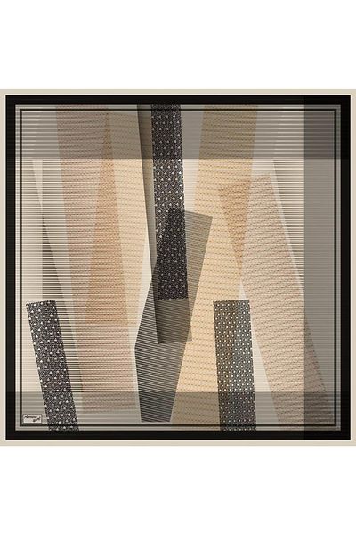Armine Sport Twill (tivil) Κασκόλ Μαύρη Κρέμα Βιζόν
