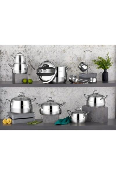 Remetta Solido Silver (gümüş) 18 Prç Çelik Tencere Takımı