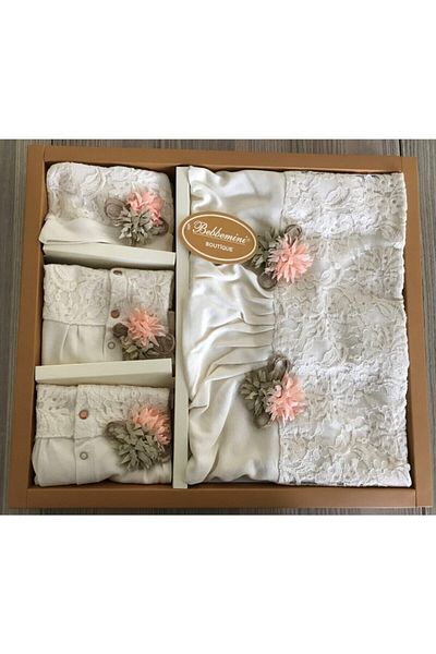 Bebbemini Baby Girl White 10-Piece Hospital Exit
