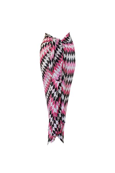 Grace&Lilly Atelier Stella Mixed Patterned Chiffon Pareo Skirt Dress