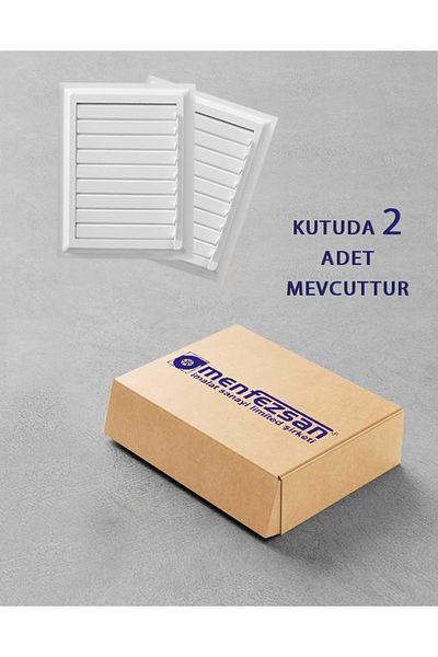 MENFEZSAN 60 X 48 2 Pieces Plastic Vent Bathroom WC Ventilation Vent Surface Movable Shutter