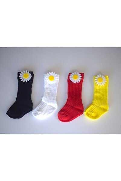 ÖZKARDEŞLER BABY Baby Knee Socks Daisy Fukur 4 Pcs