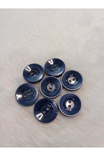 EL YAPIMI 10'lu Lacivert Düğme Seti 2 Cm