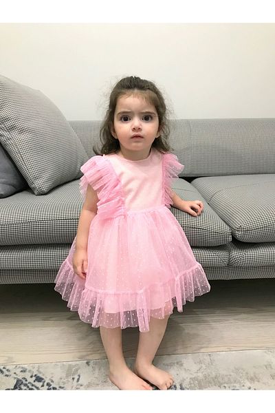 GÜL Baby Rochie din tul cățeluș pentru fetiță
