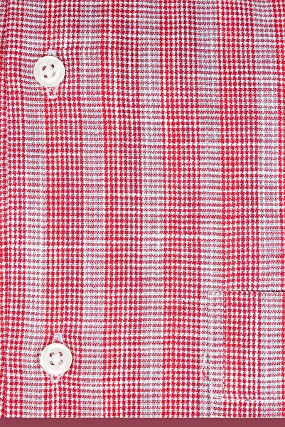 Varetta Ανδρικό πουκάμισο Dusty Rose καρό μακρυμάνικο κλασικό κομμένο πουκάμισο