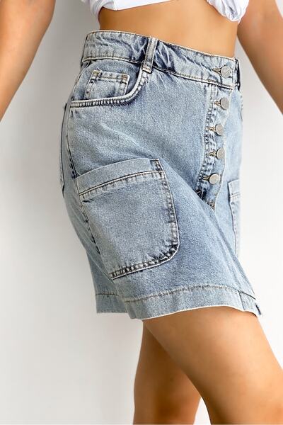 FEMELLE Kot Şort Etek