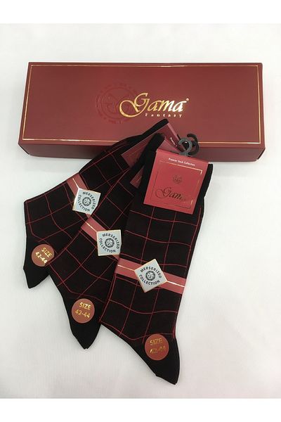 Gama Çorap 3 части тънки летни мъжки чорапи от 100% мерсеризиран жакард без найлон