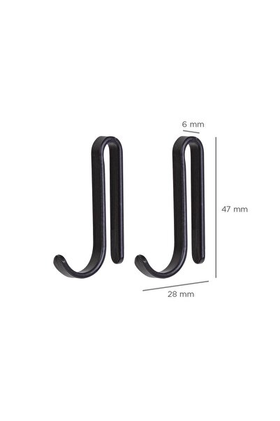 Okyanus Home Siyah 2'li Kanca