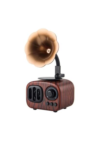 MAXCOM Ft-05 Retro Mini Ahşap Gramafon Bluetooth Hoparlör