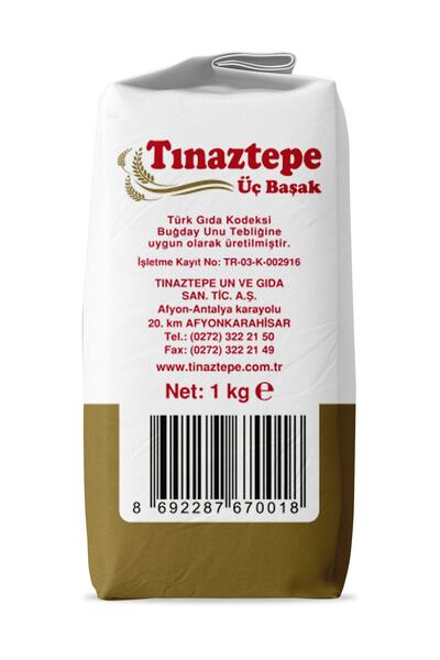 TINAZTEPE UN Üçbaşak Sarı Buğday Unu 1 Kg (pastalık Ve Böreklik