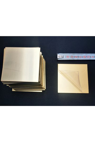 Mobiplas Gold Plexiglass Square 70x70 Pack of 50