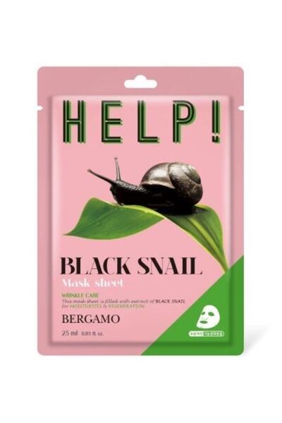 Bergamo BERGAMO Ajutor! Black Snail Mask Sheet 25 ml - Mască în foaie de ferm...