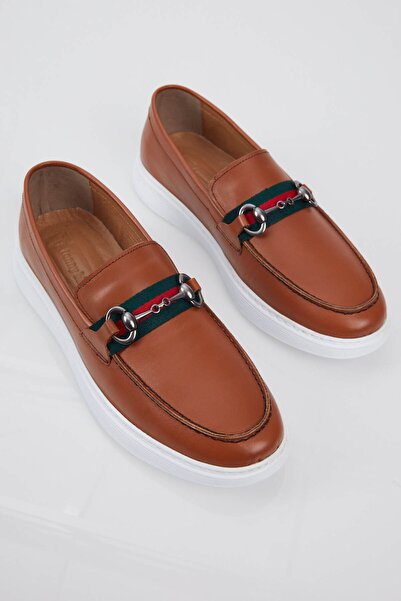 Tonny Black Мъжки мокасини от естествена кожа с детайлна предна катарама и удобна кройка