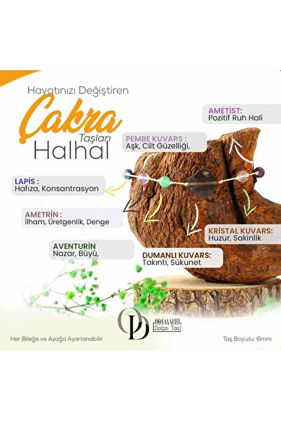 OSMANLI DOĞAL TAŞ Sertifikalı Çakra Taşları Halhal 6 Mm, B928