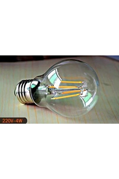 Genel Markalar Flamanlı Rustik A60 Model E27 Duy 4 Watt Ampul 4 Adet