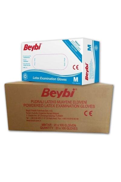 Beybi Muayene Eldiveni Latex Pudralı Medıum