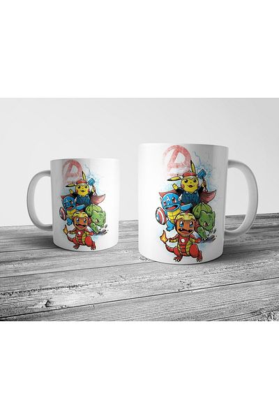Pixxa Pokemon Avengers Mug Cup