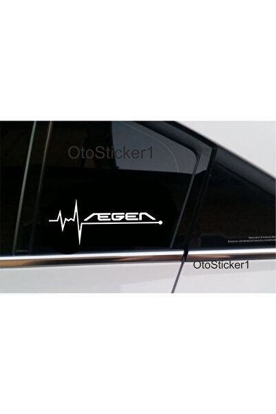 Oto Sticker Fiat Egea Nabız Kalp Atışı Ritim Sticker 2 Adet