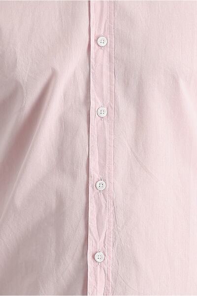 Kiğılı Ανδρικό πουκάμισο KIGILI σε ροζ σκόνη με μακρύ μανίκι και λεπτή εφαρμογή