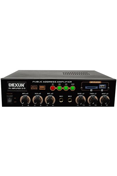 OEM Dexun D-70 60 Watt 100v-70v -4-16 Ohm Usbli Mini Hat Trafolu Anfi